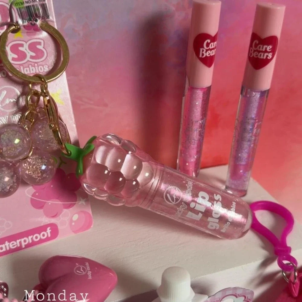 Y2K Pink Coquette Fairy Lip Gloss Hand Cream Bundle Set NEW‎ #8 PINK